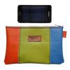 Etui Leatherlook Oranje Groen Blauw