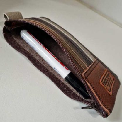 Etui Leer Patchwork Bruin - Afbeelding 2