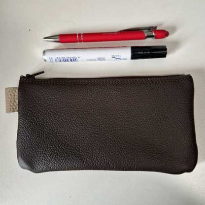 Etui Leer Patchwork Bruin - Afbeelding 3