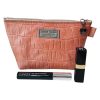 Make-up Tasje Leer Roze Print