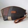 Toilettas Leer Bruin Patchwork 2 - Afbeelding 2