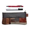 Etui Leer Patchwork Bruin 6
