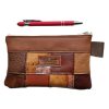 Etui Leer Patchwork Bruin