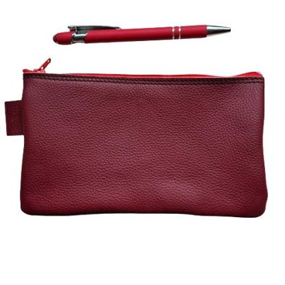 Etui Leer Patchwork Rood - Afbeelding 2