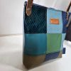 Tas Leer Patchwork Blauw Groen - Afbeelding 5