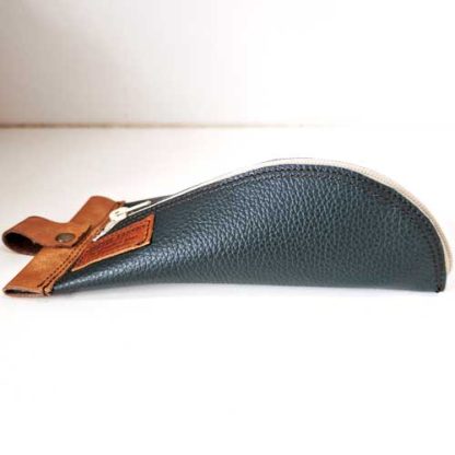 Brillenkoker Etui Leer Groen - Afbeelding 3