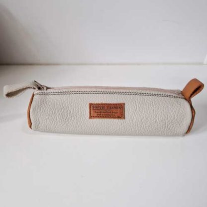 Etui Leer Rol Beige Cognac - Afbeelding 2