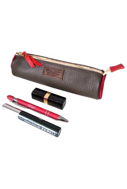 Etui Leer Rol Bruin Rood
