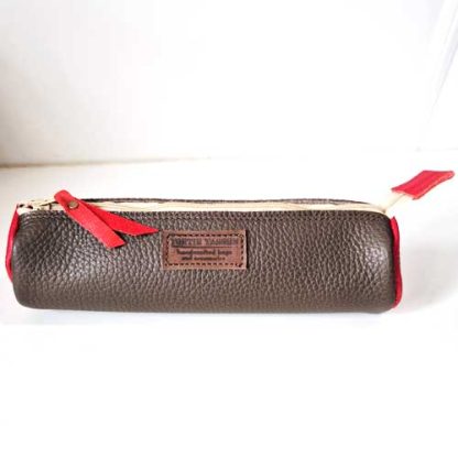 Etui Leer Rol Bruin Rood - Afbeelding 2