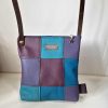 Tas Leer Patchwork Blauw Paars - Afbeelding 2
