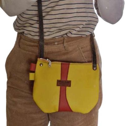 Tas Slingbag Leer Geel Oranje - Afbeelding 6