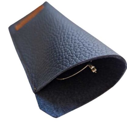 Brillenkoker Leer Blauw maat S - Afbeelding 2