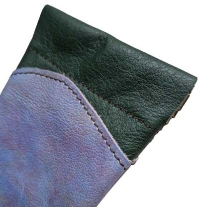 Brillenkoker Leer Blauw Groen - Afbeelding 3