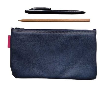 Etui Leer Patchwork Blauw Roze - Afbeelding 2