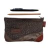 Etui Leer Patchwork Bruin Groen