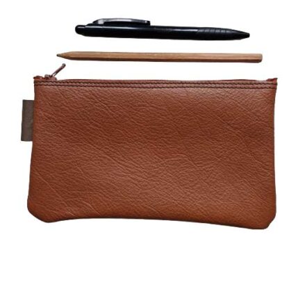 Etui Leer Patchwork Goud Cognac - Afbeelding 2