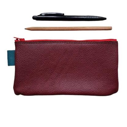 Etui Leer Patchwork Oranje Groen Rood - Afbeelding 2