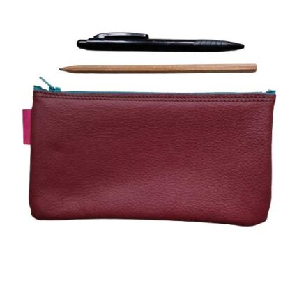 Etui Leer Patchwork Roze Blauw Wit 2 - Afbeelding 2
